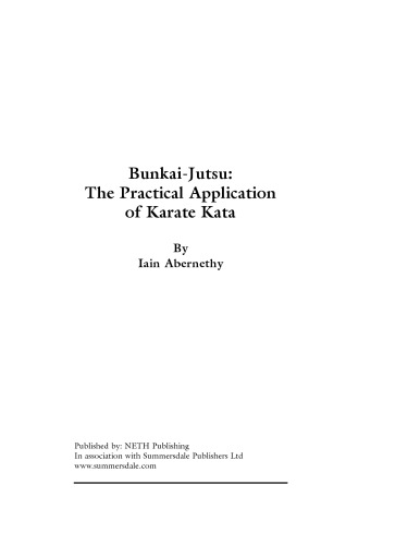 Bunkai-Jutsu: The Practical Application of Karate Kata