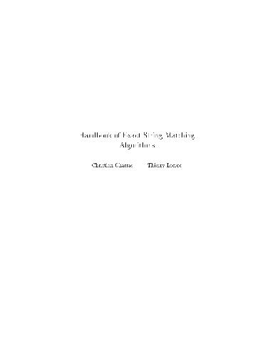 Handbook of Exact String Matching Algorithms