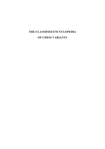 The Classified Encyclopedia of Chess Variants