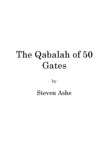 Qabalah of 50 Gates