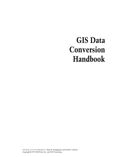 Gis Data Conversion Handbook