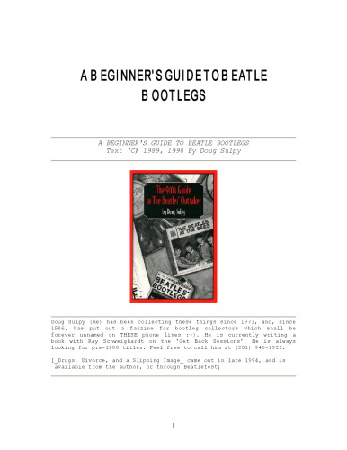 The 910's Guide to the Beatles Outtakes