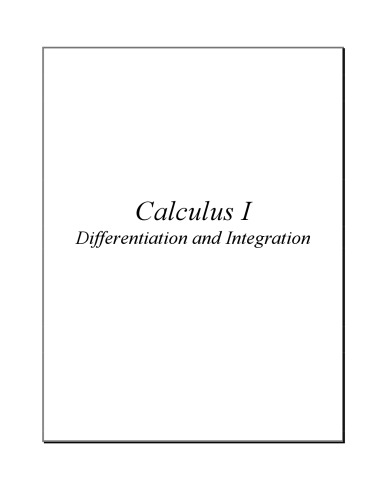 Calculus I: Differentiation and Integration