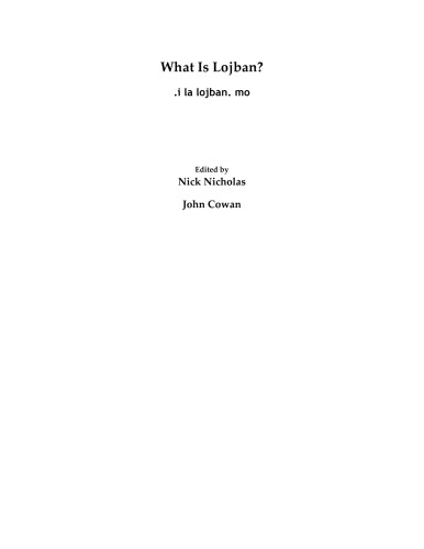 What Is Lojban?