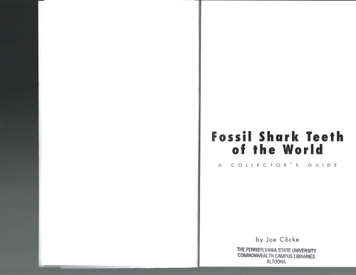 Fossil shark teeth of the world: A collector's guide