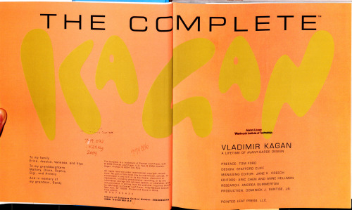 Complete Kagan: Vladimir Kagan--A Lifetime of Avant-Garde Design