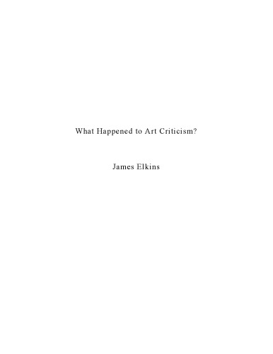 What Happened to Art Criticism?