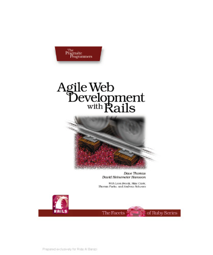 Agile web development with rails: a Pragmatic guide