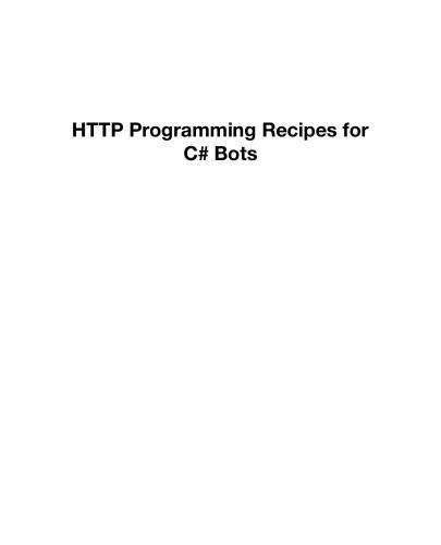 HTTP Programming Recipes for C# Bots