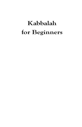 Kabbalah for Beginners
