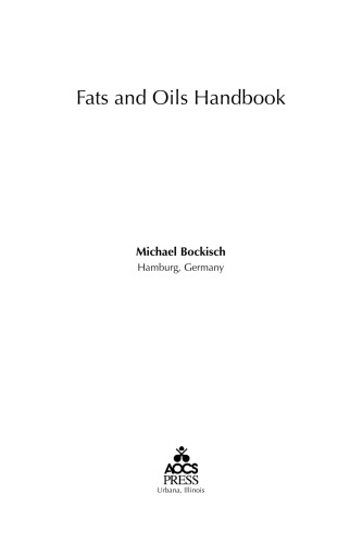 Fats and Oils Handbook (Nahrungsfette und ŠOle)