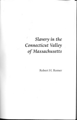 Slavery in the Connecticut Valley of Massachusetts