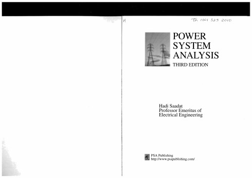 Power Systems Analysis