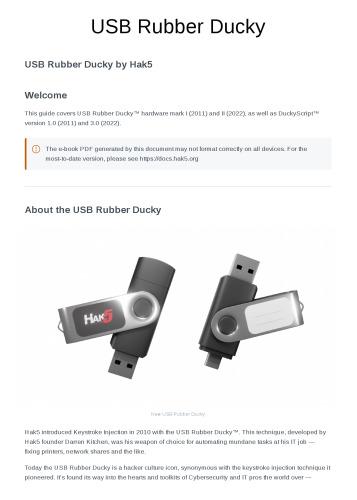 USB Rubber Ducky: A Guide to Keystroke Injection Attacks
