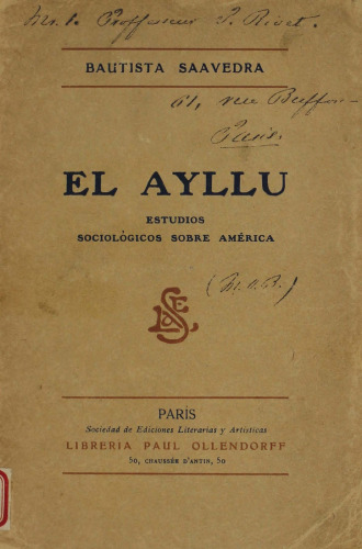 El ayllu : estudios sociológicos sobre América