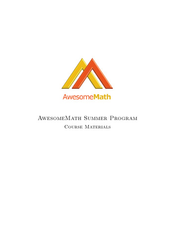 Awesome Math Summer Program Material