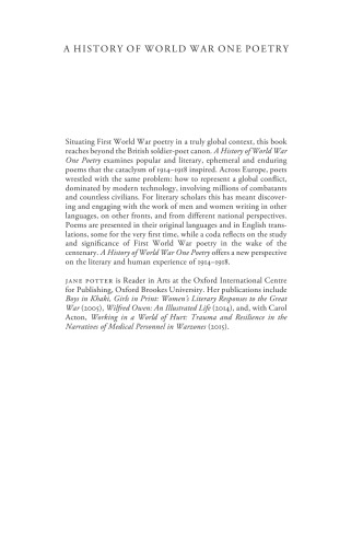 A History of World War One Poetry