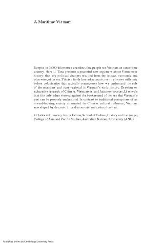A Maritime Vietnam: From Earliest Times to the Nineteenth Century
