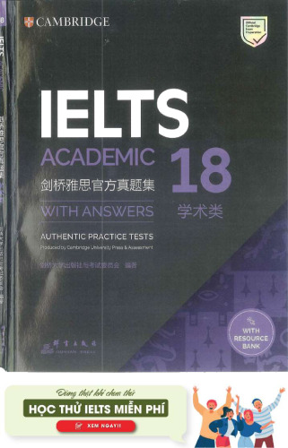 IELTS 18 Academic Student's Book with Answers (Cambridge IELTS Self-Study Packs)
