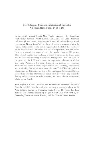 North Korea, Tricontinentalism, and the Latin American Revolution, 1959–1970