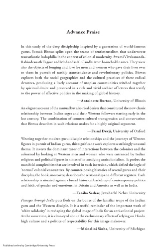 Passages through India: Indian Gurus, Western Disciples and the Politics of Indophilia, 1890–1940