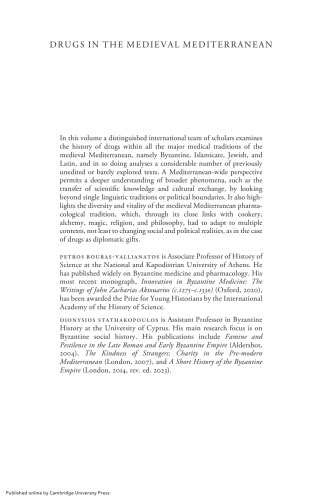 Drugs in the Medieval Mediterranean: Transmission and Circulation of Pharmacological Knowledge