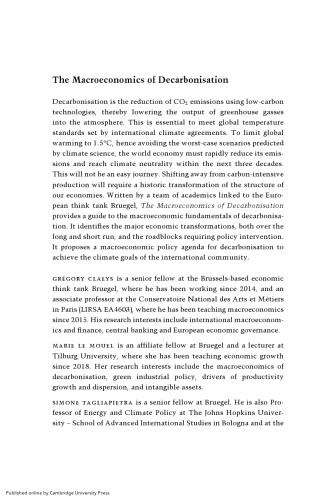 The Macroeconomics of Decarbonisation: Implications and Policies