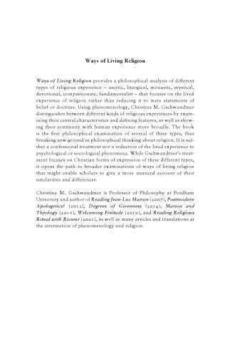 Ways of Living Religion: Philosophical Investigations into Religious Experience