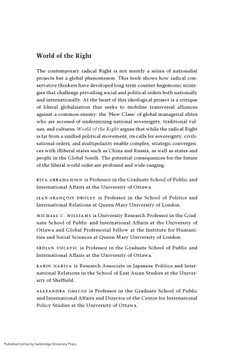 World of the Right: Radical Conservatism and Global Order