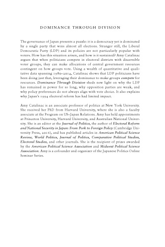 Dominance Through Division: Group-Based Clientelism in Japan