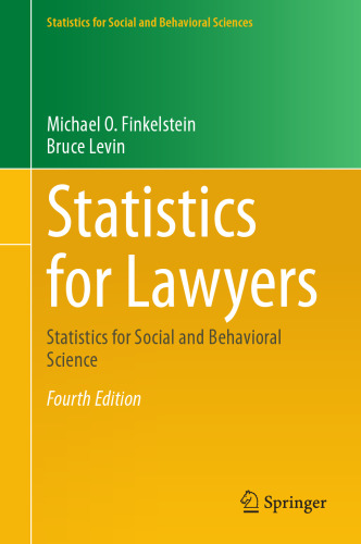 Statistics For Lawyers: Statistics For Social And Behavioral Science