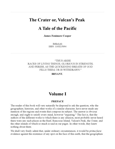 The Crater: Or, Vulcan's Peak. A Tale of the Pacific