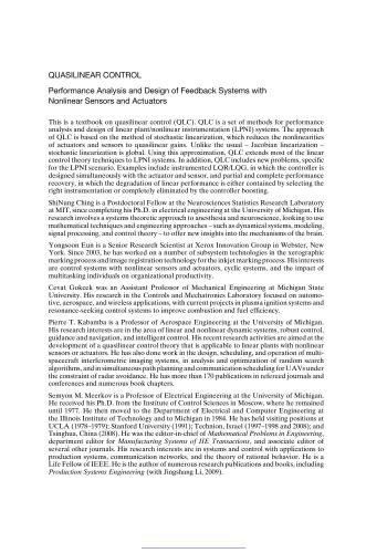 Quasilinear Control: Performance Analysis and Design of Feedback Systems with Nonlinear Sensors and Actuators