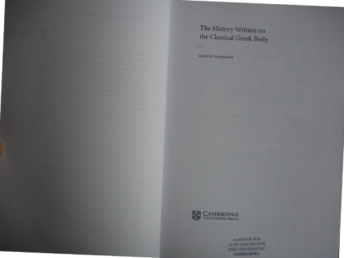 The History Written on the Classical Greek Body (The Wiles Lectures)