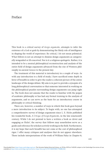An Introduction to Design Arguments (Cambridge Introductions to Philosophy)