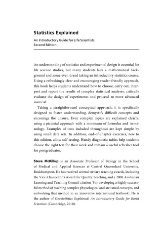 Statistics Explained: An Introductory Guide for Life Scientists