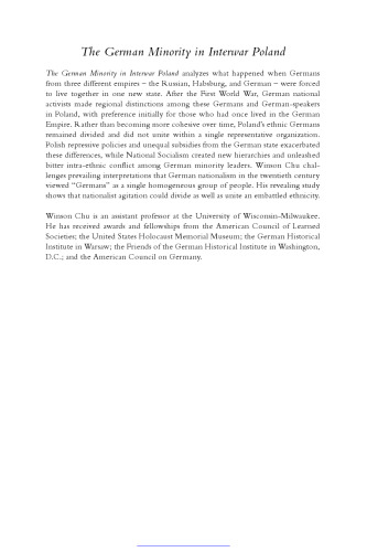 The German Minority in Interwar Poland