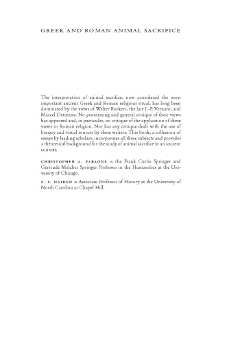Greek and Roman Animal Sacrifice: Ancient Victims, Modern Observers