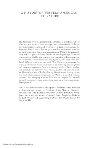 A History of Western American Literature