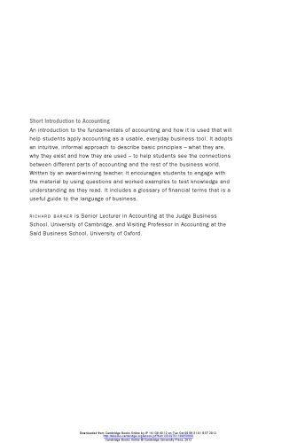 Short Introduction to Accounting Dollar Edition