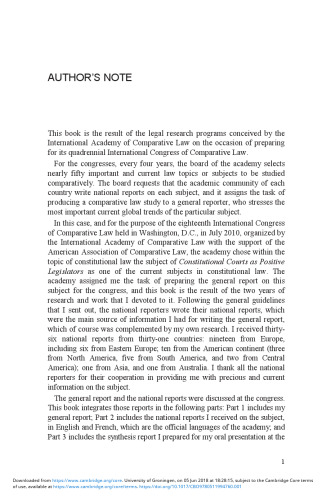 Constitutional Courts as Positive Legislators: A Comparative Law Study