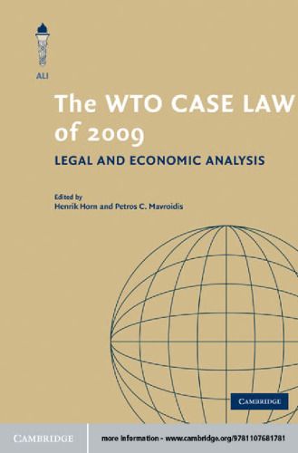 The WTO Case Law of 2009: Legal and Economic Analysis