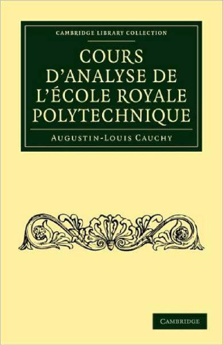 Cours D’analyse de L’École Royale Polytechnique