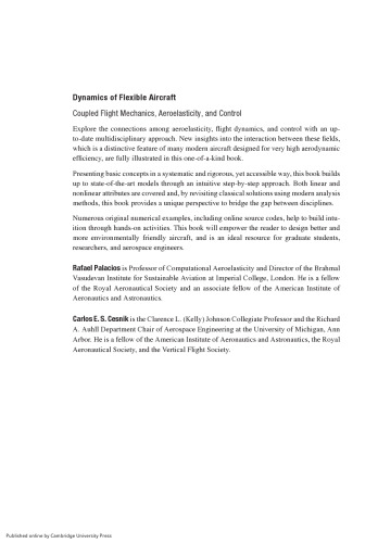 Dynamics of Flexible Aircraft: Coupled Flight Mechanics, Aeroelasticity, and Control