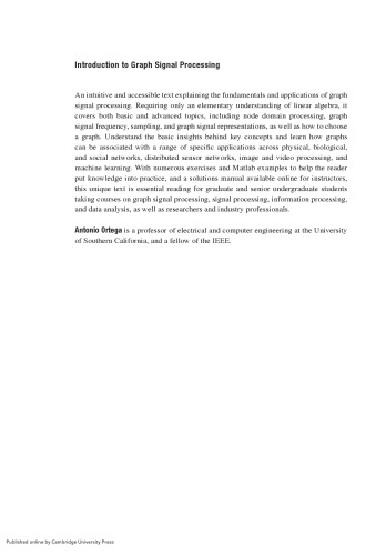 Introduction to Graph Signal Processing