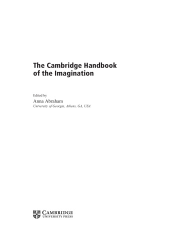 The Cambridge Handbook of the Imagination