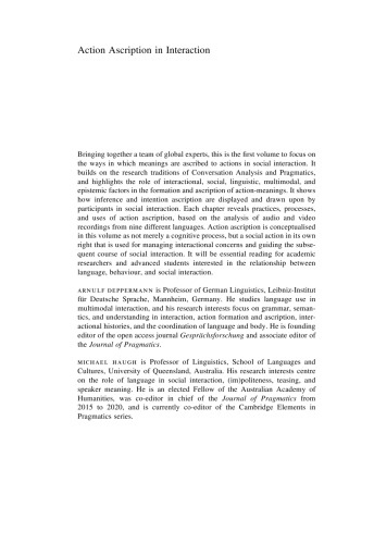 Action Ascription in Interaction