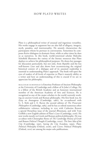 How Plato Writes: Perspectives and Problems
