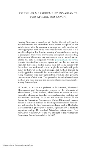 Assessing Measurement Invariance for Applied Research