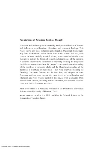 Foundations of American Political Thought: Readings and Commentary